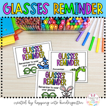 Preview of Glasses Reminder - Visual Support to Remind Students to Wear Glasses