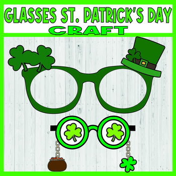 Preview of Glasses St.Patrick's Day Craft template Bulletin Board,MAKING DECORATIVE GLASSES