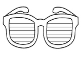 Glasses Writing Template