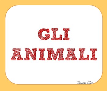 Preview of Gli animali (italian words)