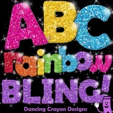 Glitter Alphabet Letters - Clipart: Rainbow BLING