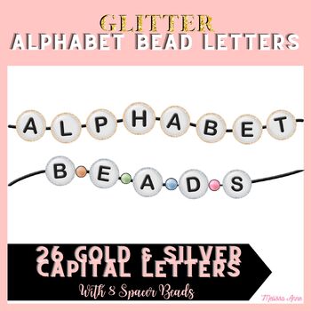 Preview of Glitter Alphabet Letter Beads