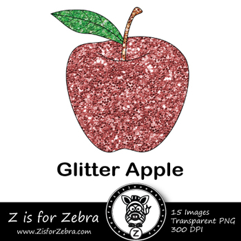 Glitter Apple Clip Art Commercial Use Ok Z Is For Zebra By Z Is For Zebra