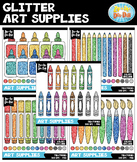 Glitter Art Supplies Clipart Mega Bundle {Zip-A-Dee-Doo-Da