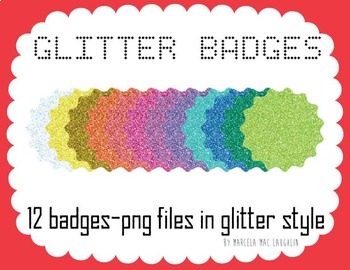Preview of FREE! GLITTER BADGES Clip Art