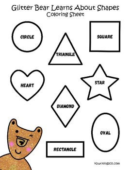 Preview of Coloring Shapes Worksheet- 1 Page (Free! Free! Free!)
