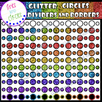 Preview of -BUNDLE- Glitter Circles Dividers and Borders