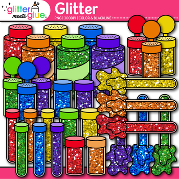 Glitter Clip Art: Shakers, Containers, & Tubes Graphics {Glitter Meets ...