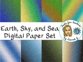 Glitter Earth, Sky, and Sea Digital Papers {for personal a