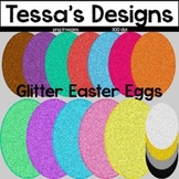 Glitter Easter Eggs Clip Art