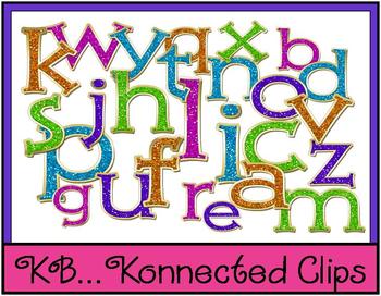 Preview of Glitter Fun: Lowercase Letters ~Commercial Use
