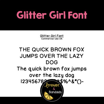 Preview of Glitter Girl Free Font