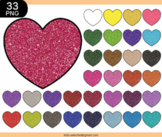 Glitter Heart Clipart Valentines Day Clip Art Png Graphics