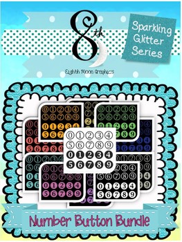 Preview of Glitter Number Button Bundle