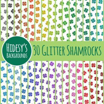 4 Leaf Clover Clip Art in Rainbow Colors for March St. Patrick's