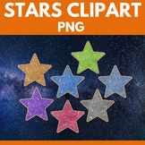 Glitter Star Clipart: Clip Art Printable Commercial Use PNG