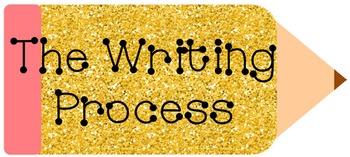Preview of Glitter Writing Process Pencils Bundle Editable