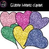 Glitter hearts clipart