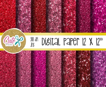 Preview of Glitter valentines day Digital Paper