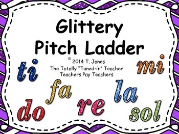Preview of Music Pitch Ladder - Glitter Do Re Mi Fa Sol La Ti Do