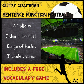 Preview of Glitzy Grammar: Sentence functions with Football (perfect for middle school!)