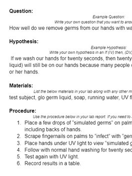 Preview of Glo Germ Lab Report: Health Labs: Studying the Spread of Germs