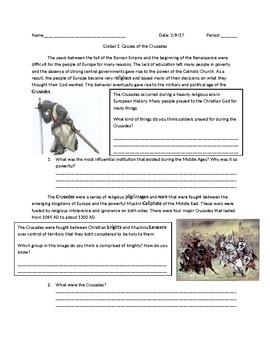 Preview of Global 1: Causes of the Crusades