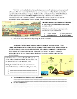 Global 1: Effects of the Meiji Restoration by Costello's Corner | TpT