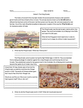 Preview of Global 1: The Ming Dynasty