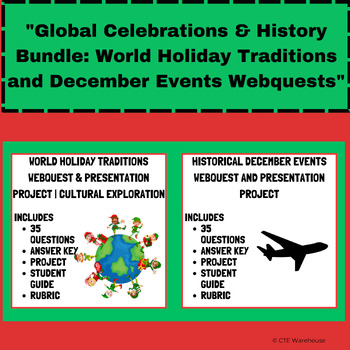 Preview of Global Celebrations & History Bundle: World Holiday Traditions & December Events