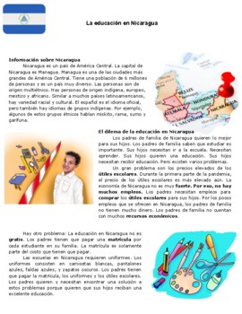 Preview of Spanish 1+ Informational Text|Global Challenges|Education| 15+ Activities