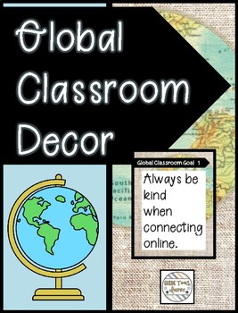 Preview of Global Classroom Decor - Banners, Posters, and Bulletin Board Letters