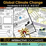 Global Climate Change | Vocabulary Science Doodle Notes | 