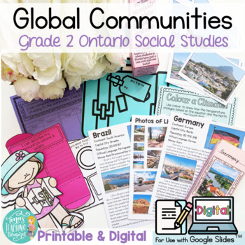 Preview of Global Communities -People & Environments : Grade 2 Ontario 2023 Social Studies