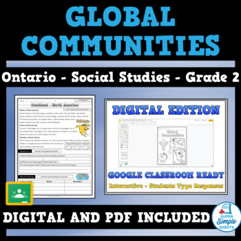 Preview of Global Communities - Ontario Social Studies Strand B - Grade 2 - NEW 2023