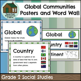 Global Communities Word Wall and Posters (Grade 2 Social Studies)