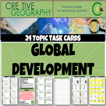 Preview of Global Development Human Geography Digital Task Cards