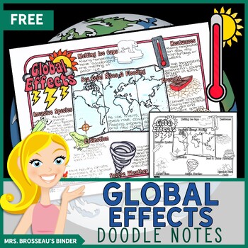 Preview of Global Effects of Climate Change - FREE Climate Change Science Doodle Note