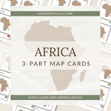 Global Explorers: Africa 3-Part Montessori Map Cards