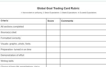 Preview of Global Goal Hero Trading Card Template
