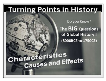 Preview of Global History 1 - Turning Points Graphic Organizers and Research Activities