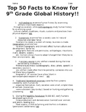 Global - Reading Guide Top 50 Facts Every Student Should K