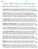 Global - Reading Guide Top 100 Facts Every Student Should 