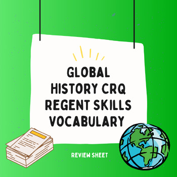 Preview of Global History CRQ Regent Skills Vocabulary (Document Based Question)