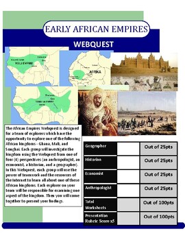 Preview of Global History - Early African Empires Webquest