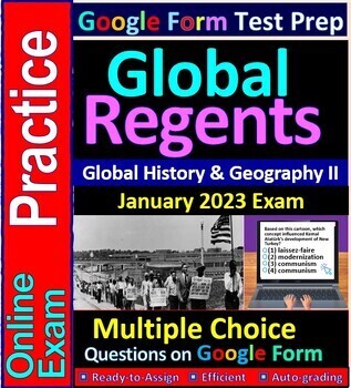 Preview of Global History Geography II Regents Exam January 2022 Multiple Choice Practice