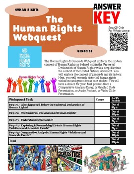 Preview of Global History - Human Rights Webquest Workpacket with Answer Key
