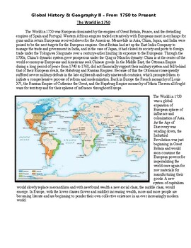 Preview of Global History II - Periodization Summaries - Complete Packet