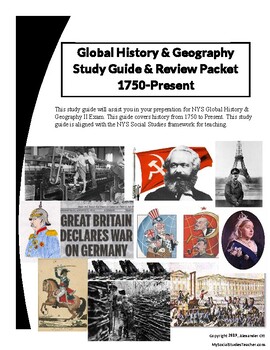 Preview of Global History II - Review Packet - Notes Version - NYS Regents Revised 2024