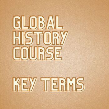 Preview of Global History Key Terms for Flashcards